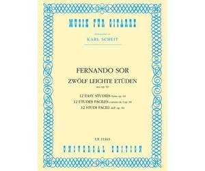12 Easy Studies aus op. 60 Score guitar (easy) Sor UE Wien 550