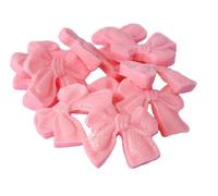 12 Edible Bows Cupcake Decorations Cake Toppers (Pink) (Pink)