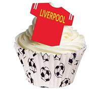 12 Edible T Shirt Decorations - Great for Liverpool Fans - Perfectly pre-Cut Wafer just pop Them Out The Packaging and top Them on Your Cake - Pack of 12 - by CDA Products Ltd