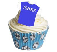 12 Edible T Shirt Decorations - Great for TOFFEES Fans - Perfectly pre-Cut Wafer just pop Them Out The Packaging and top Them on Your Cake - Pack of 12 - by CDA Products Ltd
