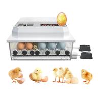 12 Egg Incubator for Hatching Eggs,Incubator for Eggs Automatic Turning, Fully Automatic Incubator,Electric Egg Brooding with T&H Control,Egg Candler Incubator for Chicken Duck Goose & Quai