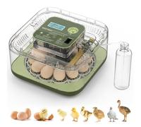 12 Egg Incubator with Automatic Turning, Auto Water Refill & Temp/Humidity Control, Plus Hatching Guide, Digital Hatcher for Chicken, Duck, Quail, Pigeon Eggs & More