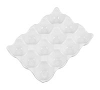 12 Egg Tray Refrigerator Egg Holder Tray s Storage Container Ceramic Carton Ceramic Keeper Holder for Fridge Container for Refrigerator Ceramics White Crisper Devil