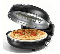 12" Electric Pizza Oven, 5-minutes Countertop Pizza Maker with Stone Base, Timer & 5 Temp Settings, 420°C Max,1200W, Visible Glass Window, Portable & Easy to Clean Kitchen Pizza's Maker Machine