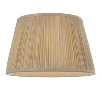 12" Elegant Round Tapered Drum Lamp Shade Oyster Gathered Pleated Silk Cover