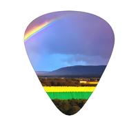 12 Evening Rainbow Printed Guitar Picks-Perfect for Christmas, Birthdays-Thin, Medium, and Thick Thicknesses