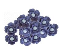 12 Exquisite Edible Sugar Fondant Rose Blossom/Daisy Flowers; 2.7cm Birthday, Wedding/Anniversary, Baby/Bridal Shower, Easter, Mothers Day Cake/Cupcake Toppers/Decorations (Lilac/White Center)