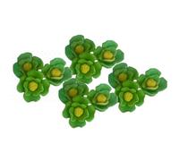 12 Exquisite Edible Sugar Fondant Rose Blossom/Daisy Flowers; 2.7cm Birthday, Wedding/Anniversary, Baby/Bridal Shower, Easter, Mothers Day Cake/Cupcake Toppers/Decorations (Lime/Yellow Center)