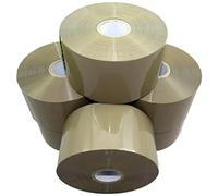 12 EXTRA LARGE ROLLS OF BUFF BROWN POLYPROPYLENE PACKAGING PARCEL UMAX TAPE - 2 INCHES WIDE x 150 METRES PER ROLL - 50mm x 150m - BOX SEALING PACKING MAILING POSTAL POSTAGE TAPES SUPPLIES