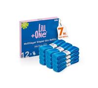 12 Extra Long 7-ply Nappy Bin Refills - Compatible with Angelcare Tommee Tippee Twist & Click Simplee Tec LitterLocker - Pack of 12 Refills