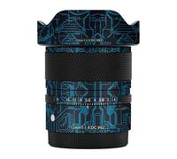 12 F1.4 DC DN Camera Skin Wrap Lens Skins Protector Anti-Scratch Coat Wrap Cover Sticker for Sigma 12mm F1.4 DC DN fit for Sony/Fujifilm XF Mount(Circuit Blue)