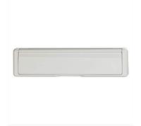 12" Fab & Fix Nu Mail Letterplate Premium Heavy Duty Sprung Letter Box Upvc Wood Door - Suitable for Mid-Rails and Composite Doors 40-80mm Thick (White)