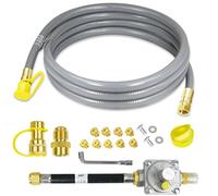 12 Feet Propane to Natural Gas Conversion Kit Compatible with Weber Genesis, Genesis II, Spirit, Spirit II Grills, 12FT Natural Gas Hose with Regulator Weber Propane Grills