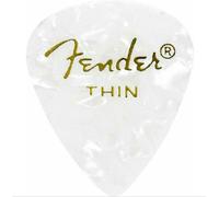 12 Fender 351 Shape Thin White Moto Mediators for Guitar