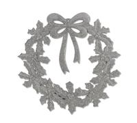 12" Festive Glitter Wreath Christmas Decoration - Gold