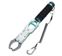 12" Fish Lip Gripper, Professional Aluminum Alloy Fish Holder with 360 Swivel Non-Slip Handle 40lb Heavy Duty Grabber for Fishing Catch and Release Control Tackle