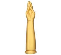 12" Fist Dildo Realistic Lifelike Hand Dildos Gold Silicone Fist Anal Plug with Hand Free Suction Cup Huge Dildo Anal Fisting Anal Plug Vaginal Anal Fisting for Men Women Sex Pleasure