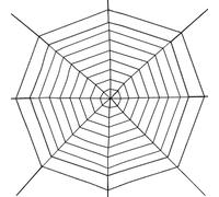 12 FT 9-Ring Spider Web Halloween Decorations, Giant Rope Fake Spider Web for Scary Haunted House, Outdoor Yard, Porch, Wall, and Spooky Trick-or-Treat Hanging Party Decor (Black)