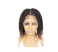 12'' Full Lace Wig Spring Twist Parted Knotless Braided Wigs for Black Women Womans Hair Topper(Light golden brown)