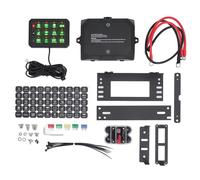 12 Gang Switch Panel Bluetooth RGB Button Circuit Control Relay System with 100A Circuit Breaker DC12-24V