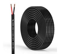 12 Gauge 2 Conductor Electrical Wire 12 AWG Wire Stranded PVC Cord Oxygen-Free Copper Cable 25FT/7.7M for Outdoor Lighting Automotive Battery Solar Panel (12/2AWG-25FT)