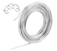 12 Gauge Aluminum Craft Wire 100 Feet 2mm Thick Flexible Bendable Metal Crafting Wire for Sculpting, Modelling, Skeleton, Floral Making, Jewelry Making, Wire Weaving and Wrapping (Silver 30m Long)