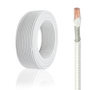 12 Gauge High Temperature Wire -76~932 ℉ 12 AWG Mica Fiberglass Electronic Copper Wire Insulated Heat Resistant High Temp Electronical Flexible Cable for Lamp Boiler Heater Kiln(15ft,13 AWG)