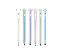 12-Ghost Kid Luminous Pen Bright Quick-Drying Student Black Pen-Angel deep and Remote White-0.5mm.