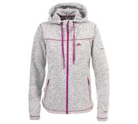 (12, Ghost Marl) Trespass Odelia Womens Full Zip Fleece Hood Jacket