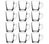 (12) Glass Coffee Mugs | Drinking Coffee Cups