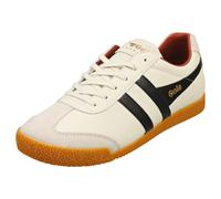 (12) Gola Harrier Mens Classic Trainers in Off White Black