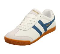 (12) Gola Harrier Mens Classic Trainers in White Blue
