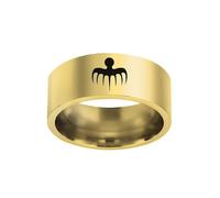 (12, Gold) New Trendy James Bond 007 Spectre Ring Men S Ring Fashion Metal Polished Ghost Pattern Ring Accessories Party Jewelry
