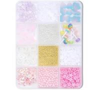 12 Grids 3D Sheets Nails Art Charms Bowknot Nail Charms Resin Mixed Shape Nails Art Common Nails Art Decoration for Party