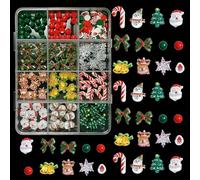 12 Grids Christmas Nail Art 3D Resin Christmas Nail Cute Santa Claus Elk Snowman Bell Xmas Tree Stockings Snow House Mix Shaped Nails Rhinestones for Winter Nails Art Decorations (s7)