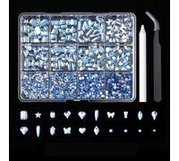 12 Grids Flat Bottom Nails Rhinestones Mix Styles Nails Crystal Charm Special-Shaped Charm Art Decorations