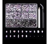 12 Grids Flat Bottom Nails Rhinestones Mix Styles Nails Crystal Charm Special-Shaped Charm Art Decorations