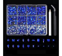 12 Grids Flat Bottom Nails Rhinestones Mix Styles Nails Crystal Charm Special-Shaped Charm Art Decorations