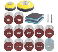 12 Grit Sanding Discs for Wood, Metal & Plastic Applications Compatible with Common Tools