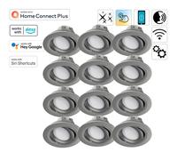 12 Hama Wifi LED Ceiling Spotlight 5W/32W WLAN Recessed Phone Sprach-Steuerung