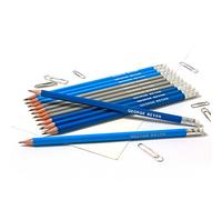 12 HB Hexagonal Graphite Pencils Personalised with Name Premium Quality German Made Pencils (Mix Navy/Grey/Ocean)