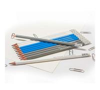 12 HB Round Graphite Pencils Personalised with Name Premium Quality German Made Pencils (Mix WHITE/GREY/OCEAN)