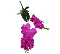 12 Heads 50CM Artificial Butterfly Orchid Fake Moth Orchids Flowers,Wedding Decor Artificial Orchid Bouquet In Vibrant Colors(Purple)