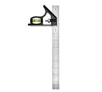 12" Heavy Duty Combination Square - Precise 45-90 Degree Marking for Carpentry & Woodworking