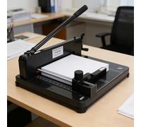 12" Heavy Duty Guillotine Paper Cutter, 400 Sheet Capacity, Safety Lock & Clear Grids, Steel Construction Stack Paper Trimmerr for Office, School