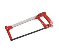 Amtech Hi-Tension Hacksaw, 24 TPI Blade with Adjustable 90° 50° Angles for Metal, Pipe and Plastic Cutting, Chrome-Plated Aluminium Frame