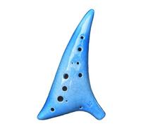 12-hole AC Beginner Entry Ocarina Middle C 12-hole Ice Crack Texture Ocarina With Lanyard + Bag(Blue)