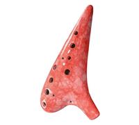 12-Hole Alto C Ceramic Ocarina for Beginners, Students, and Musicians, Easy to Play with Protective Bag, Perfect for Playing and Performance (Crimson Glaze)