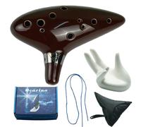 12-Hole Alto C Ceramic Ocarinas with Song Book Ocarina Instrument with Protective Bag Ceramic Piccolo for Beginners and Professional Performance