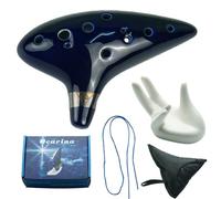 12-Hole Alto C Ceramic Ocarinas with Song Book Ocarina Instrument with Protective Bag Ceramic Piccolo for Beginners and Professional Performance